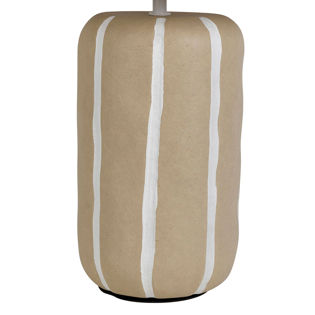Lampe En Céramique Rayée Beige Et Blanc H46cm - Paese 5 Lampe En Céramique Rayée Beige Et Blanc H46cm - Paese – Image 5