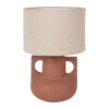 Lampe En Céramique Terracotta Et Lin H33.5cm - Eterra