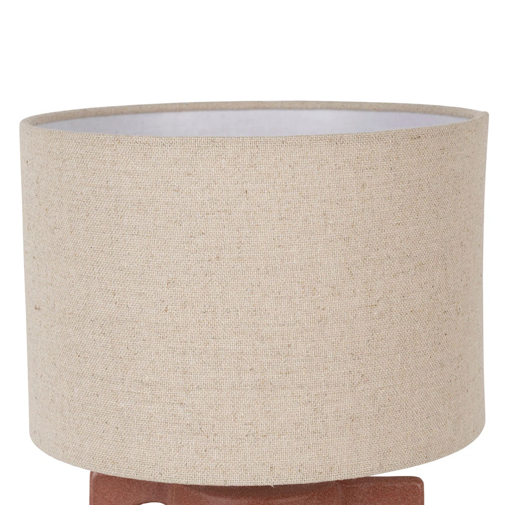 Lampe En Céramique Terracotta Et Lin H33.5cm - Eterra 2 Lampe En Céramique Terracotta Et Lin H33.5cm - Eterra – Image 2