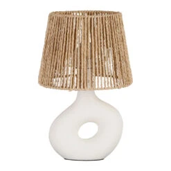 Lampe En Dolomite écru H38cm - Greeka