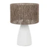 Lampe En Fer Blanc Et Jute H41cm - Quintao