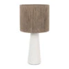 Lampe En Fer Blanc Et Jute H57cm - Quintao