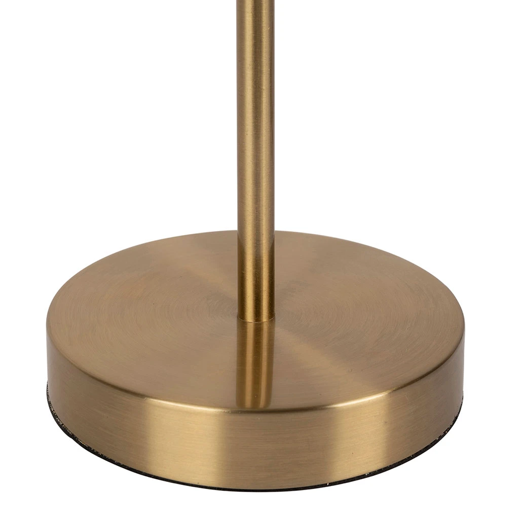 Lampe En Fer Et Verre Doré Et Blanc H37.5cm - Ardecor 3 Lampe En Fer Et Verre Doré Et Blanc H37.5cm - Ardecor – Image 3