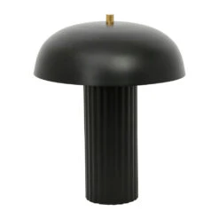 Lampe Champignon En Fer H36cm Noir - Arty