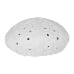 Lampe En Porcelaine Blanc H12cm - Galet