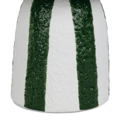 Lampe En Porcelaine Rayée émeraude Et Blanc H27cm - Alaria -Magasin Général Pour La Maison lampe en porcelaine rayee emeraude et blanc h27cm alaria 79042 79042 DET02 WEB