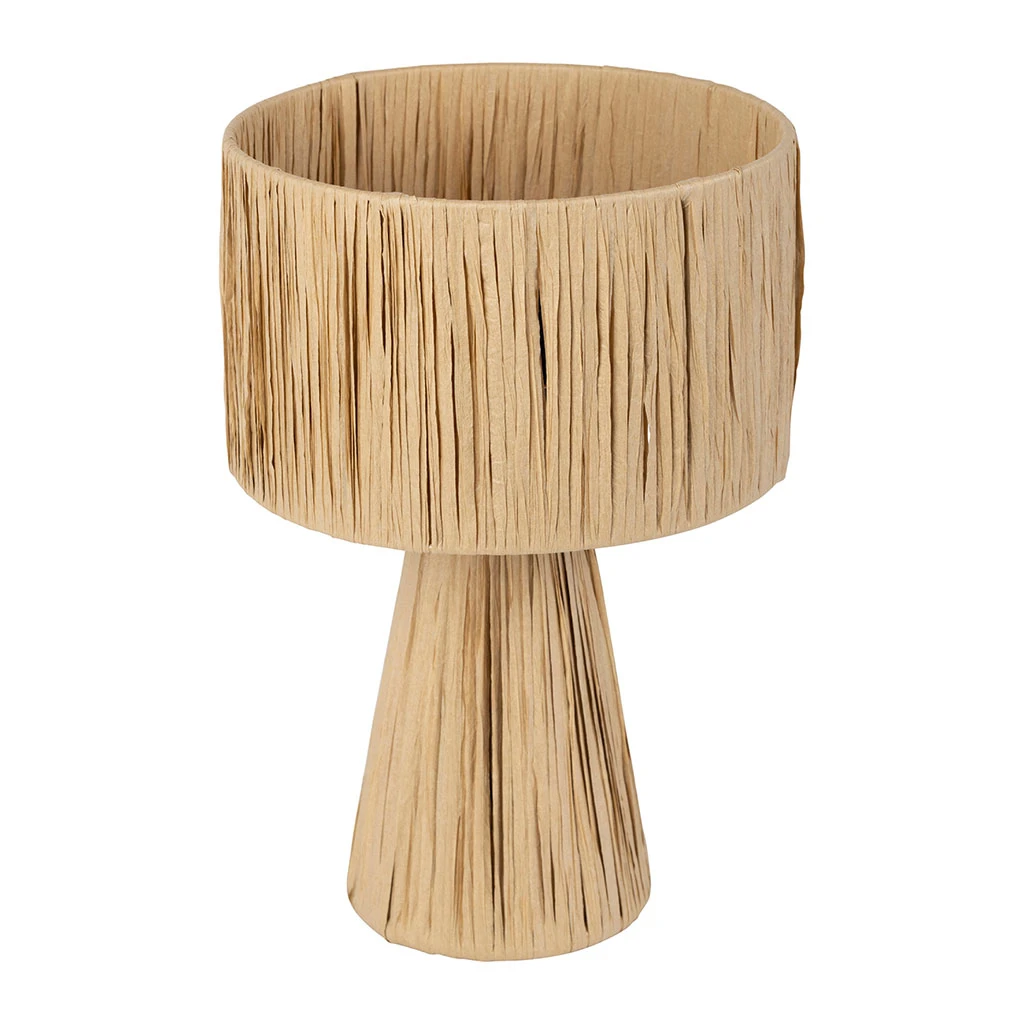 Lampe En Raphia Et Fer Naturel H30cm - Organic 2 Lampe En Raphia Et Fer Naturel H30cm - Organic – Image 2