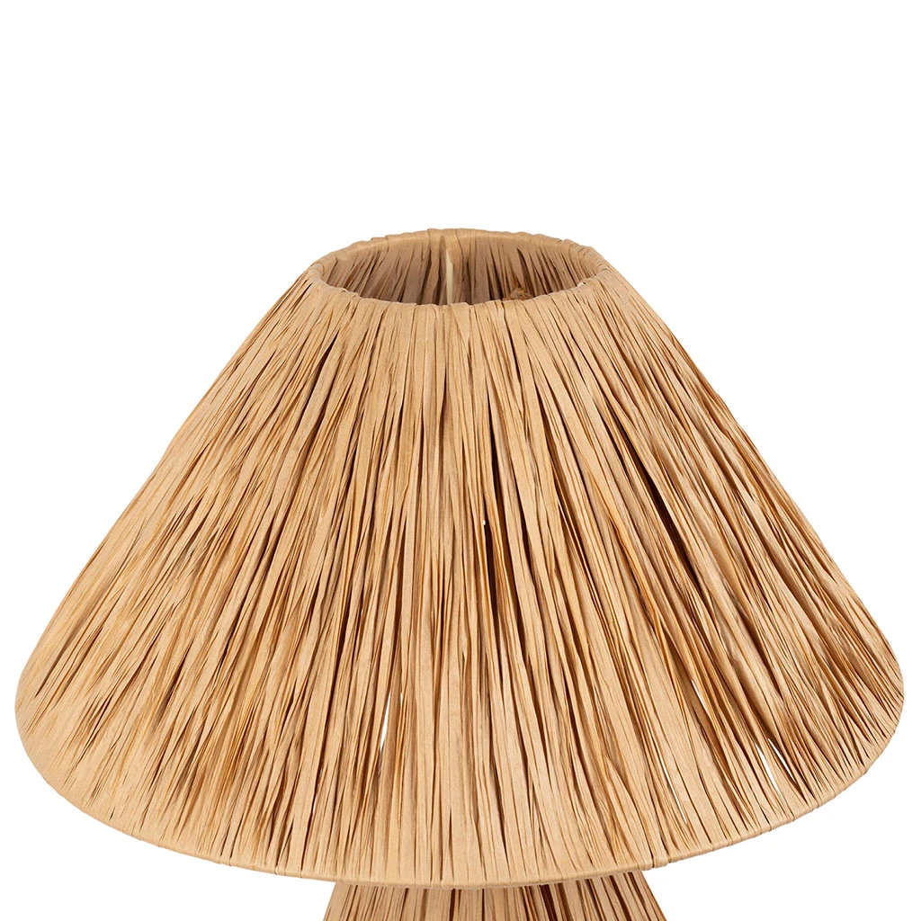Lampe En Raphia Et Fer Naturel H41cm - Calypsa 3 Lampe En Raphia Et Fer Naturel H41cm - Calypsa – Image 3