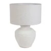 Lampe En Terre Cuite Et Lin Blanc H47.5cm - Tahra