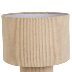 Lampe En Velours Côtelé écru H41cm - Element -Magasin Général Pour La Maison lampe en velours cotele ecru h41cm element 79216 79216 DET02 WEB