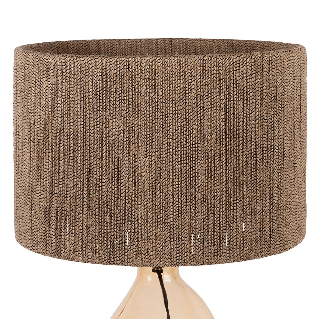 Lampe En Verre Et Jute Ambre H60cm - Heliac 3 Lampe En Verre Et Jute Ambre H60cm - Heliac – Image 3