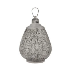 Lanterne Orient Grise En Fer Et Verre