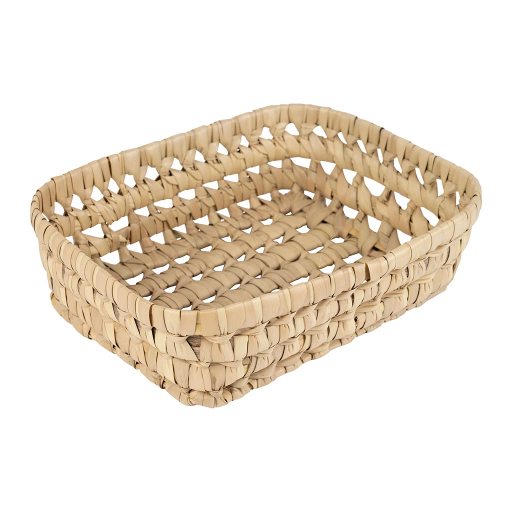 Lot De 2 Corbeilles En Feuille De Palmier Naturel 25x20xh10cm - Beezz 3 Lot De 2 Corbeilles En Feuille De Palmier Naturel 25x20xh10cm - Beezz – Image 3