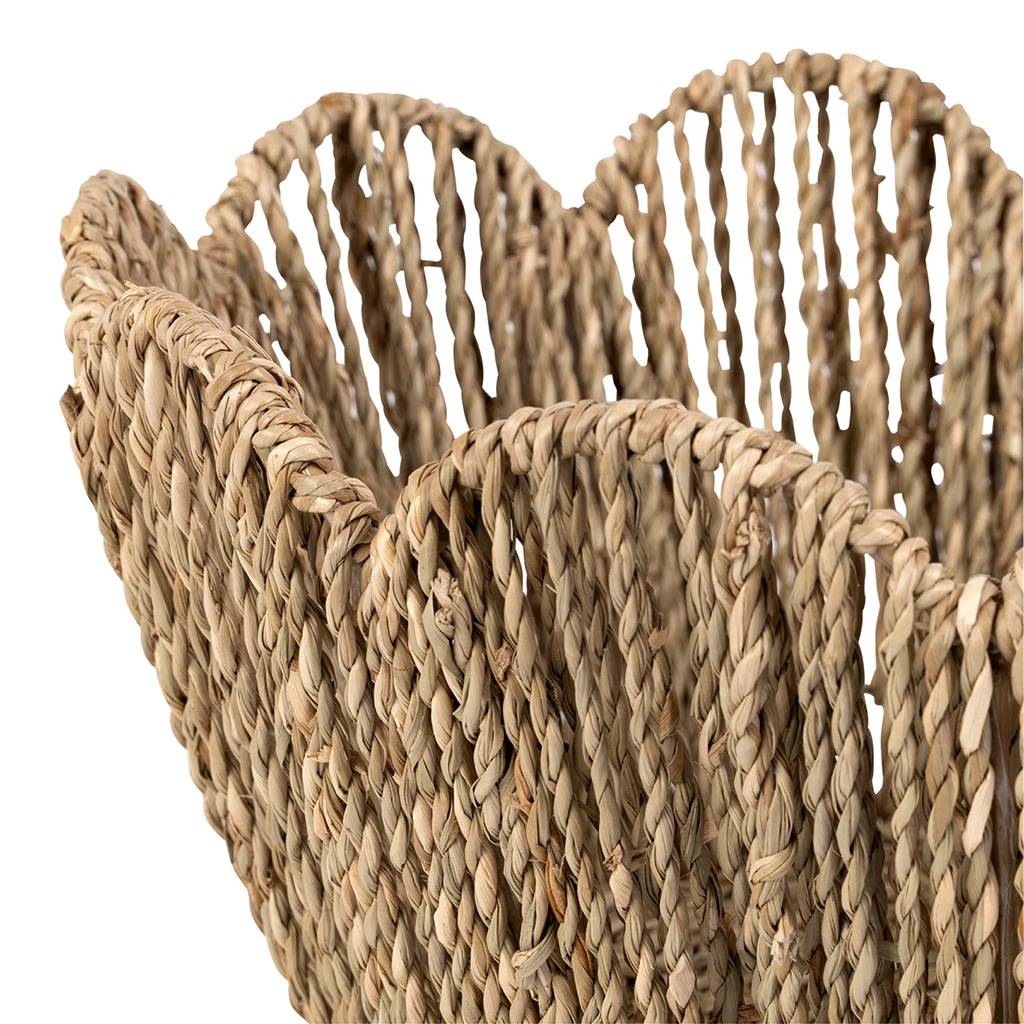 Lot De 2 Corbeilles En Jonc De Mer Naturel - Chaumière 2 Lot De 2 Corbeilles En Jonc De Mer Naturel - Chaumière – Image 2