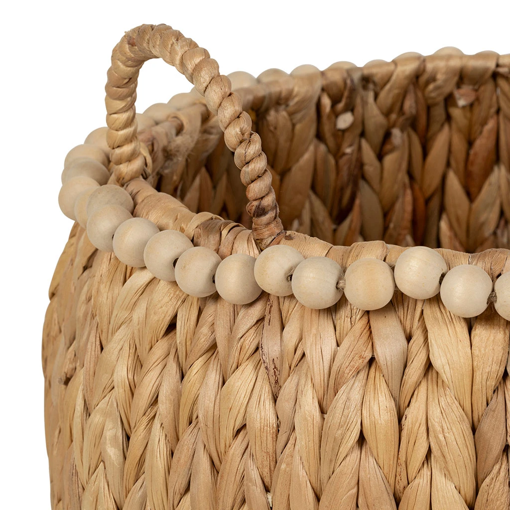 Lot De 2 Paniers En Jacynthe D'eau Et Fer Naturel - Eté A La Mer 3 Lot De 2 Paniers En Jacynthe D'eau Et Fer Naturel - Eté A La Mer – Image 3