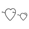 Lot De 2 Patères En Fer Noir - Cœur