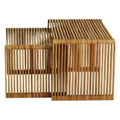 Table Basse Gigogne (lot De 2) En Teck - Soan 6 Table Basse Gigogne (lot De 2) En Teck - Soan -Magasin Général Pour La Maison lot de 2 tables basses gigognes en teck naturel soan 662264 662264 FRN03 WEB