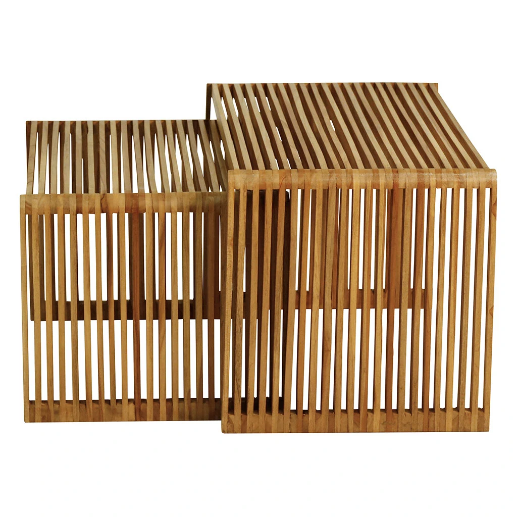 Table Basse Gigogne (lot De 2) En Teck - Soan 3 Table Basse Gigogne (lot De 2) En Teck - Soan – Image 3