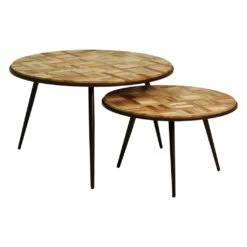 Table Basse Gigogne Ronde (lot De 2) En Teck - Wally