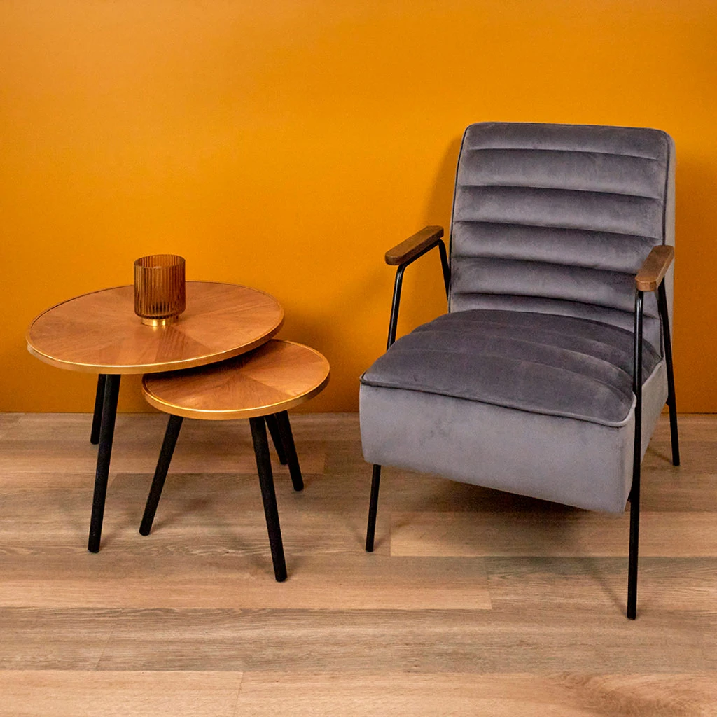 Table Basse Gigogne Ronde (lot De 2) En Pin - Faya 7 Table Basse Gigogne Ronde (lot De 2) En Pin - Faya – Image 7