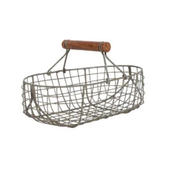 Lot De 3 Paniers En Fer Avec Anse En Bois Naturel 9 Lot De 3 Paniers En Fer Avec Anse En Bois Naturel -Magasin Général Pour La Maison lot de 3 paniers en fer avec anse en bois naturel 132530 132530 DET03 WEB 1