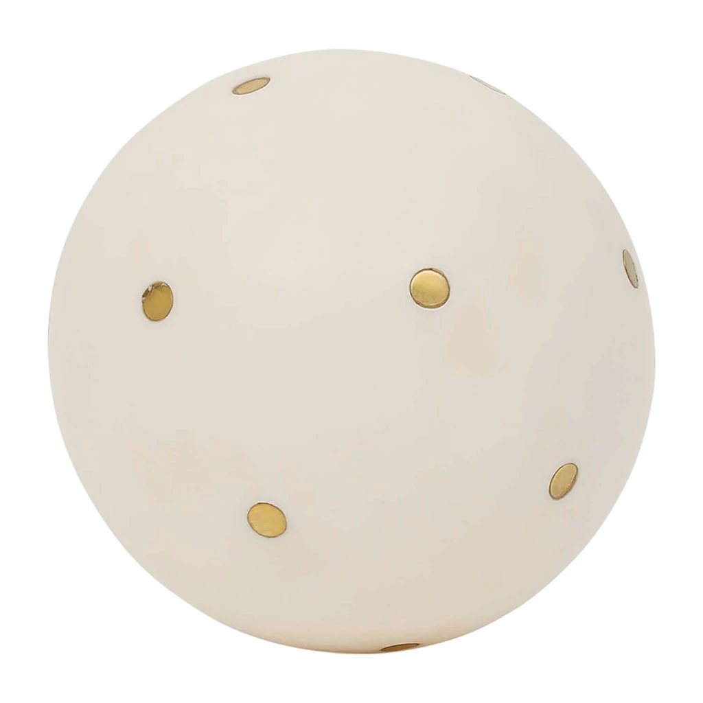 Lot De 6 Boules Décoratives En Résine Brun Et Ivoire D10cm - Karumba 4 Lot De 6 Boules Décoratives En Résine Brun Et Ivoire D10cm - Karumba – Image 4