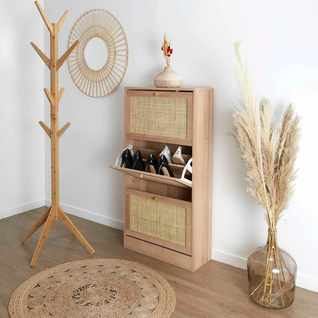 Meuble à Chaussures 3 Portes H113cm - Baia 2 Meuble à Chaussures 3 Portes H113cm - Baia – Image 2