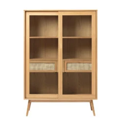 Unique Meuble Haut En Placage Chêne Naturel H160cm - Barrali