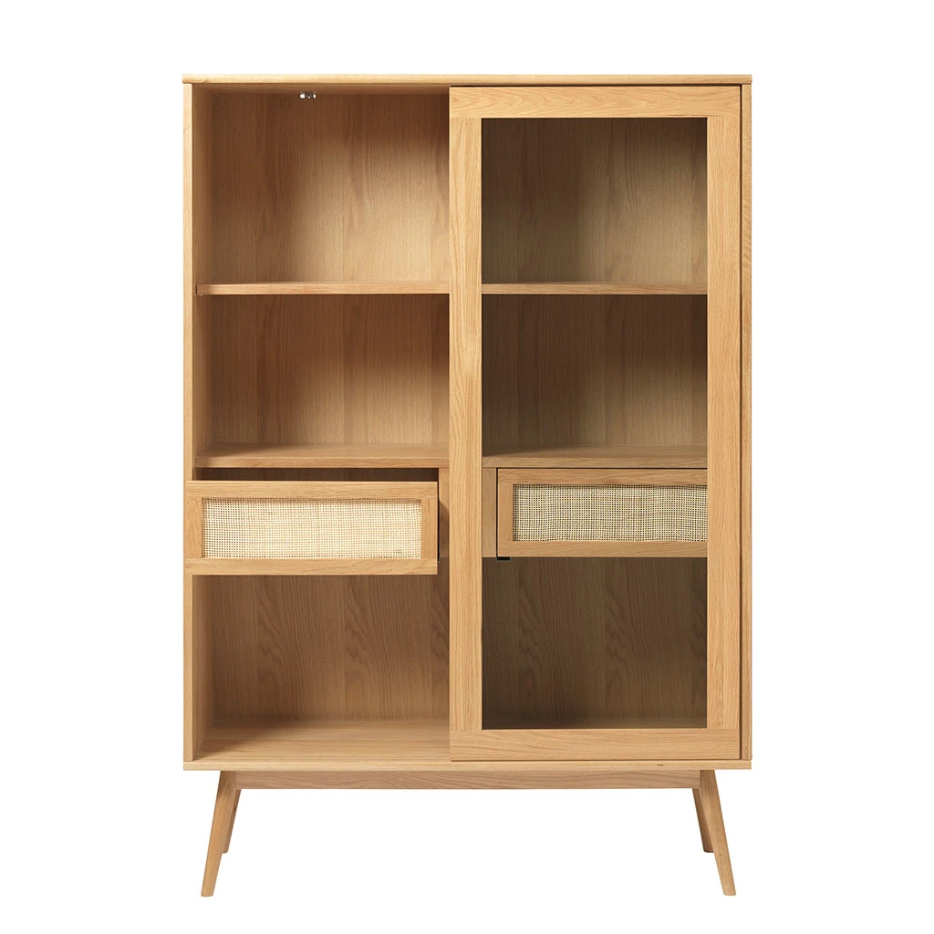 Unique Meuble Haut En Placage Chêne Naturel H160cm - Barrali 5 Unique Meuble Haut En Placage Chêne Naturel H160cm - Barrali – Image 5