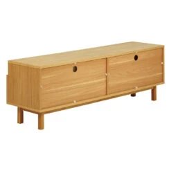 Meuble Tv En Chêne Naturel 150x50cm - Paulo -Magasin Général Pour La Maison meuble tv en chene naturel 150x50cm paulo 662277 662277 FRN04 WEB