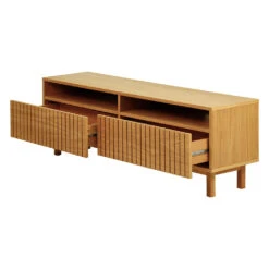 Meuble Tv En Chêne Naturel 150x50cm - Paulo -Magasin Général Pour La Maison meuble tv en chene naturel 150x50cm paulo 662277 662277 FRN06 WEB