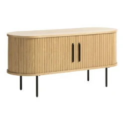 Unique Meuble TV En Placage Chêne Naturel L120cm - Nola -Magasin Général Pour La Maison meuble tv en placage chene naturel l120cm nola 648108 648108 FRN02 WEB 2