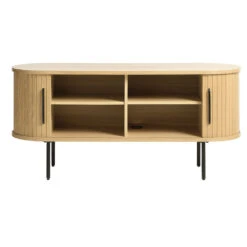 Unique Meuble TV En Placage Chêne Naturel L120cm - Nola -Magasin Général Pour La Maison meuble tv en placage chene naturel l120cm nola 648108 648108 FRN04 WEB 2