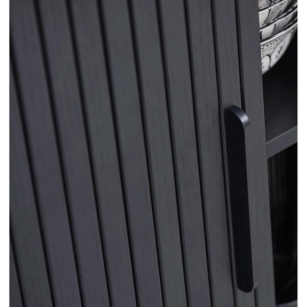 Unique Meuble TV En Placage Chêne Noir L123cm - Nola 4 Unique Meuble TV En Placage Chêne Noir L123cm - Nola – Image 4