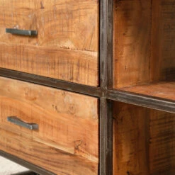 Meuble TV Industriel En Acacia Et Fer L120cm - Factory -Magasin Général Pour La Maison meuble tv industriel en acacia et fer l120cm factory 36487 36487 SITU03 WEB 1