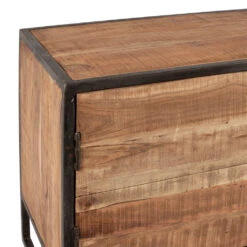 Meuble TV Industriel En Acacia Et Fer L175cm - Factory -Magasin Général Pour La Maison meuble tv industriel en acacia et fer l175cm factory 36488 36488 DET02 WEB 1