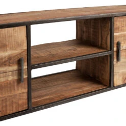 Meuble TV Industriel En Acacia Et Fer L175cm - Factory -Magasin Général Pour La Maison meuble tv industriel en acacia et fer l175cm factory 36488 36488 DET04 WEB 1