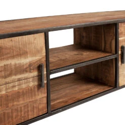 Meuble TV Industriel En Acacia Et Fer L175cm - Factory -Magasin Général Pour La Maison meuble tv industriel en acacia et fer l175cm factory 36488 36488 DET06 WEB 1