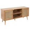 Meuble TV Naturel En Bois Et Cannage L115cm - Baia