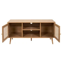 Meuble TV Naturel En Bois Et Cannage L115cm - Baia 8 Meuble TV Naturel En Bois Et Cannage L115cm - Baia -Magasin Général Pour La Maison meuble tv naturel en bois et cannage l115cm baia 626813 626813 FRN03 WEB 4