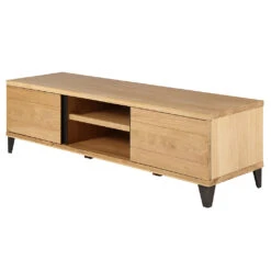Meuble TV Naturel En Chêne 2 Portes L150cm - Manny 10 Meuble TV Naturel En Chêne 2 Portes L150cm - Manny -Magasin Général Pour La Maison meuble tv naturel en chene 2 portes l150cm manny 606297 606297 FRN02 WEB 2