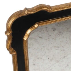 Miroir Antique En Bois Noir Et Doré 80x105cm -Magasin Général Pour La Maison miroir antique en bois noir et dore 80x105cm 202025 202025 DET01 WEB