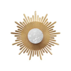 Miroir Antique En Fer Doré D18cm - Aureol