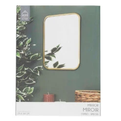 Miroir Carre Contour Dore 34x25cm -Magasin Général Pour La Maison miroir carre contour dore 34x25cm 633619 633619 FRN05 WEB