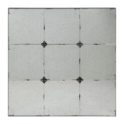 Miroir Carré En Fer Noir 91x91cm - Antique