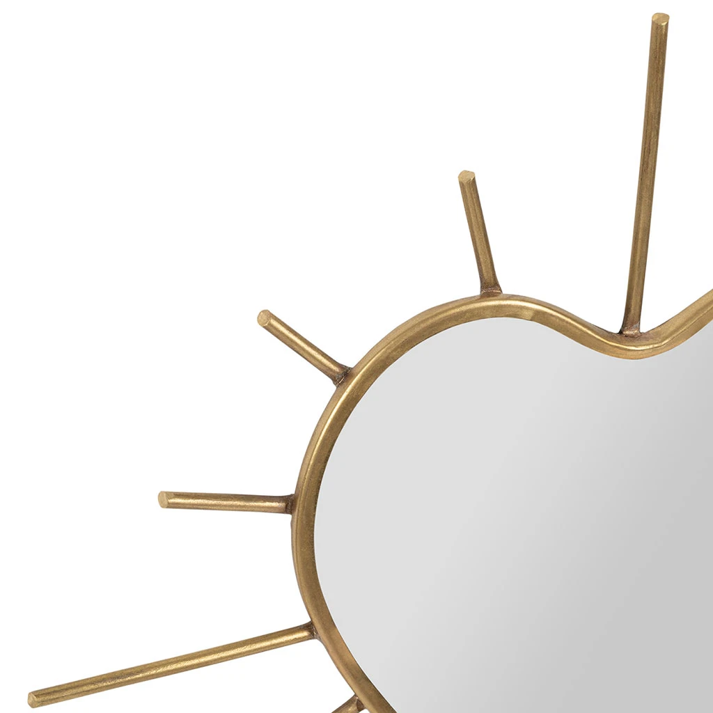 Miroir Cœur En Laiton 20x20cm - Jolinio 2 Miroir Cœur En Laiton 20x20cm - Jolinio – Image 2