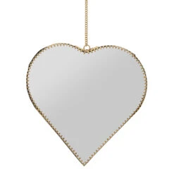 Miroir Cœur En Laiton 20x21cm - Cœur