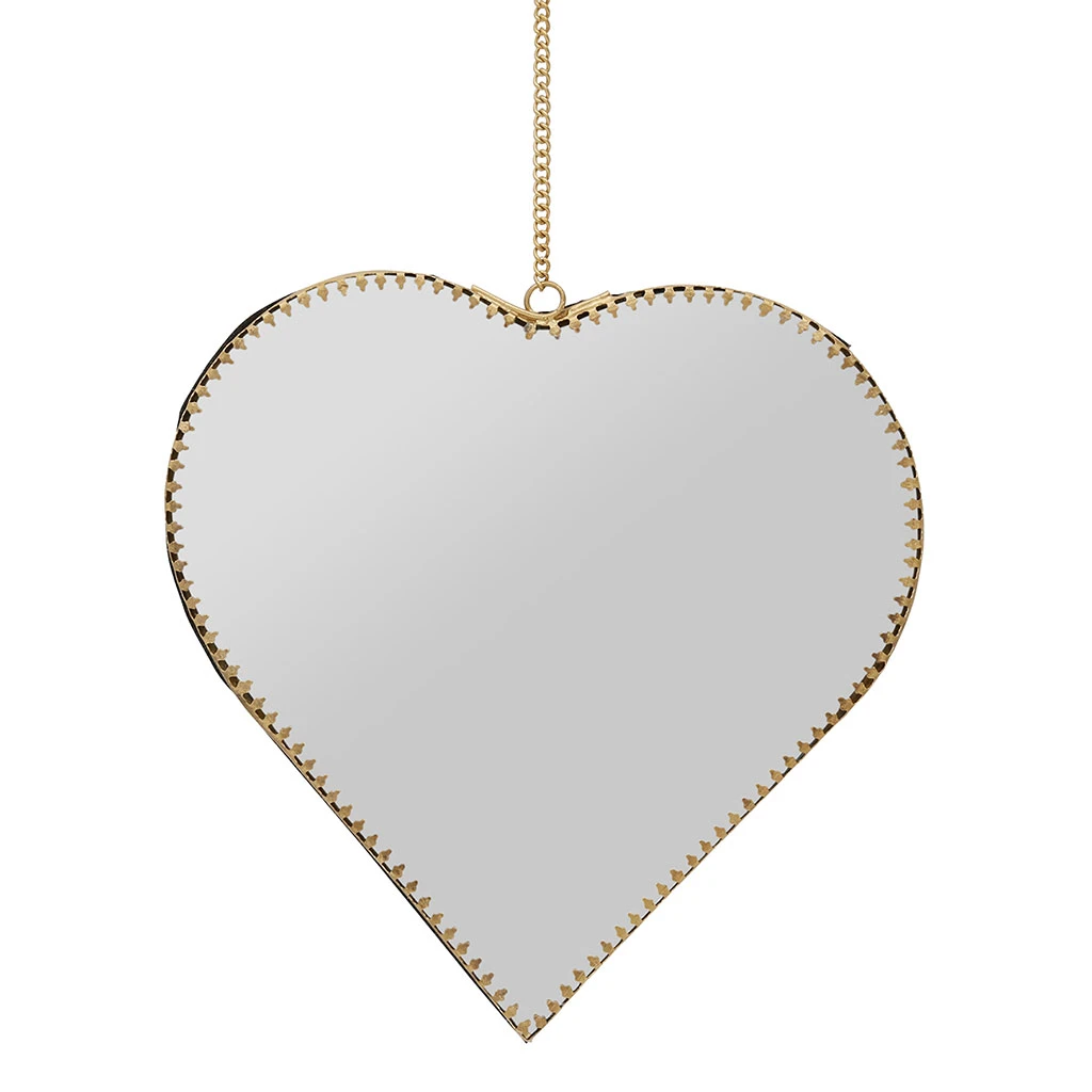 Miroir Cœur En Laiton 20x21cm - Cœur 1 Miroir Cœur En Laiton 20x21cm - Cœur