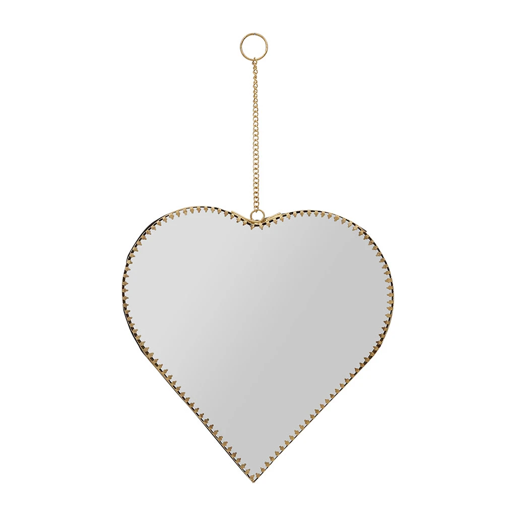 Miroir Cœur En Laiton 20x21cm - Cœur 2 Miroir Cœur En Laiton 20x21cm - Cœur – Image 2