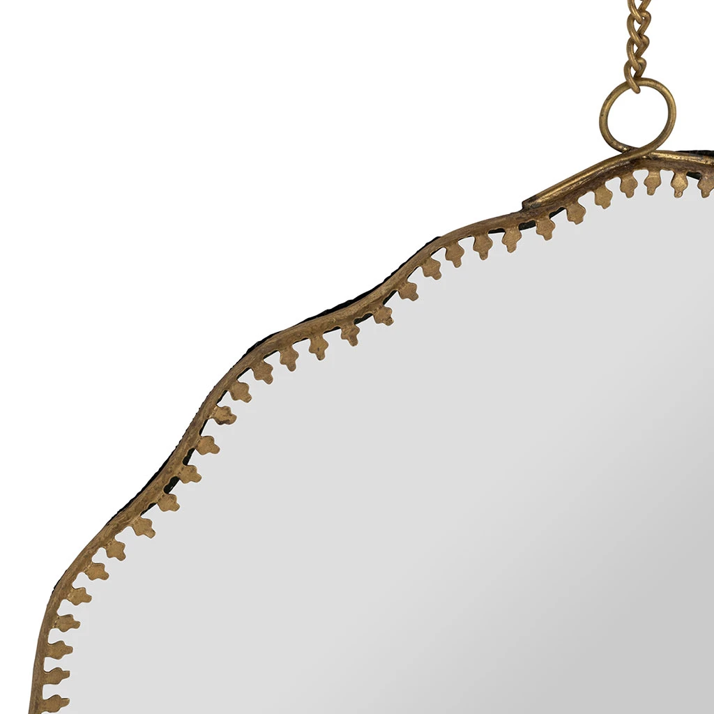 Miroir Coquillage En Laiton Doré 23x23cm - Ornalise 2 Miroir Coquillage En Laiton Doré 23x23cm - Ornalise – Image 2